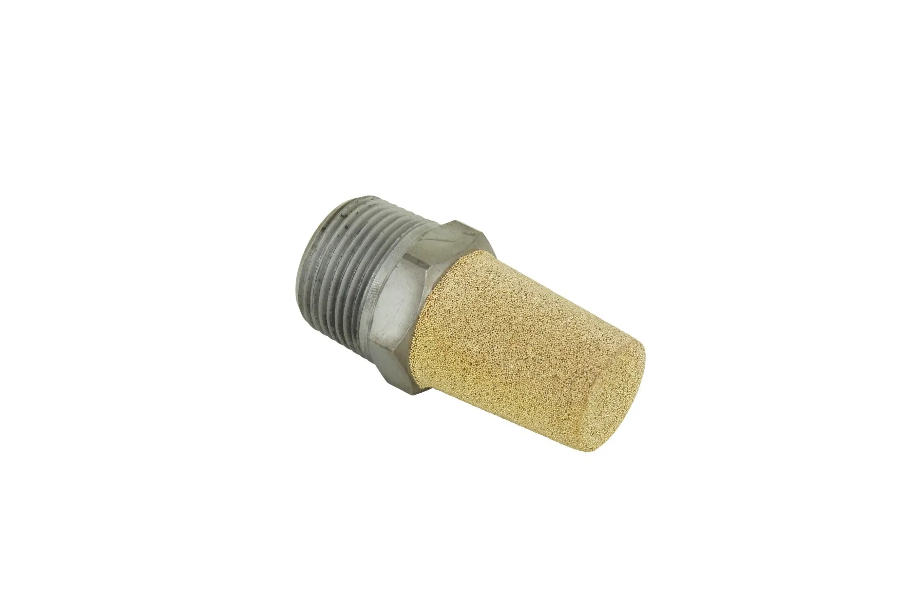 Pneumatic Exhaust Muffler, 3/4” MNPT, 40 Micron Sintered Bronze Silencer/Diffuse Air & Noise Reducer (Box of 25)