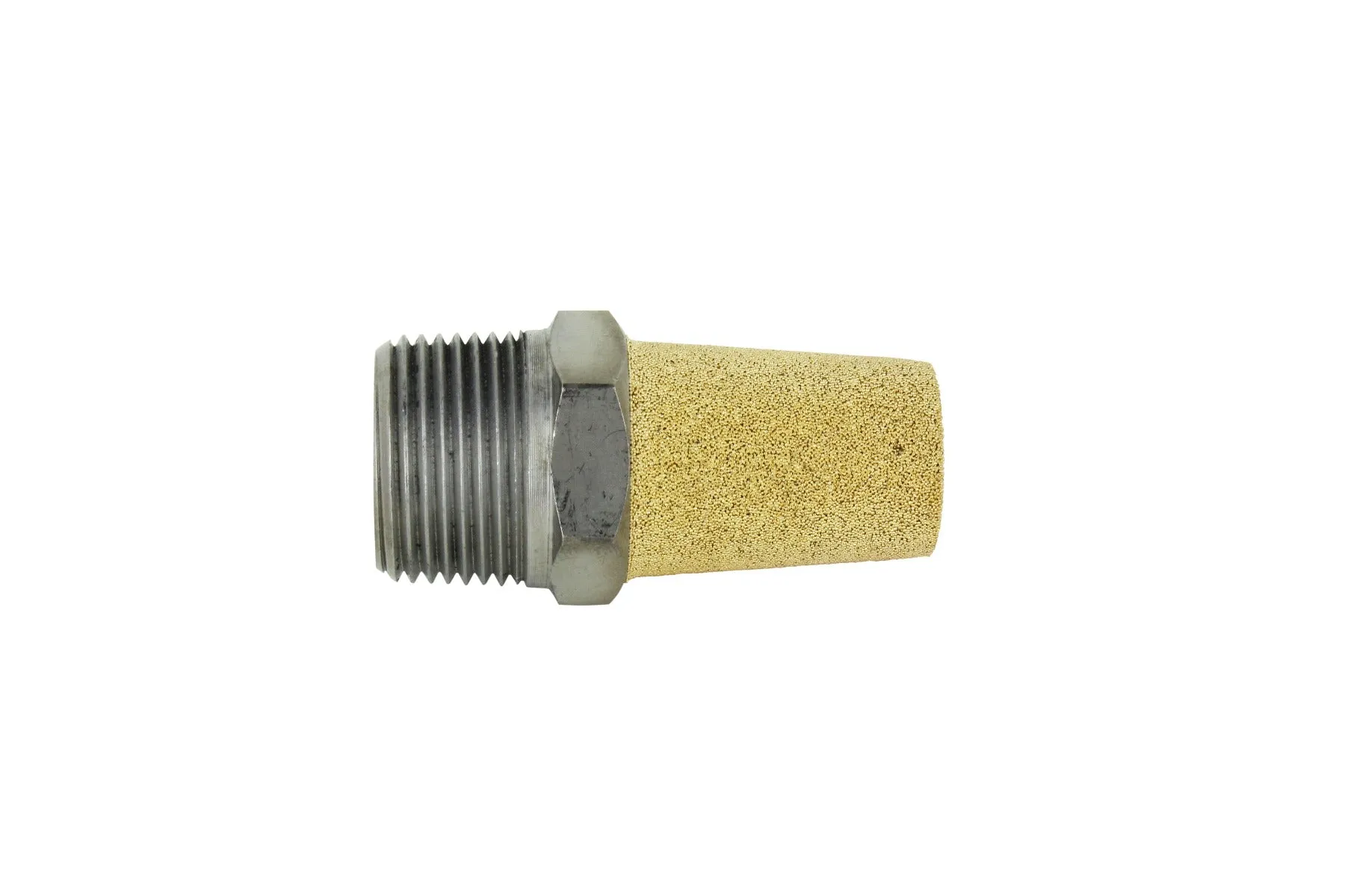 Pneumatic Exhaust Muffler, 3/4” MNPT, 40 Micron Sintered Bronze Silencer/Diffuse Air & Noise Reducer (Box of 25)