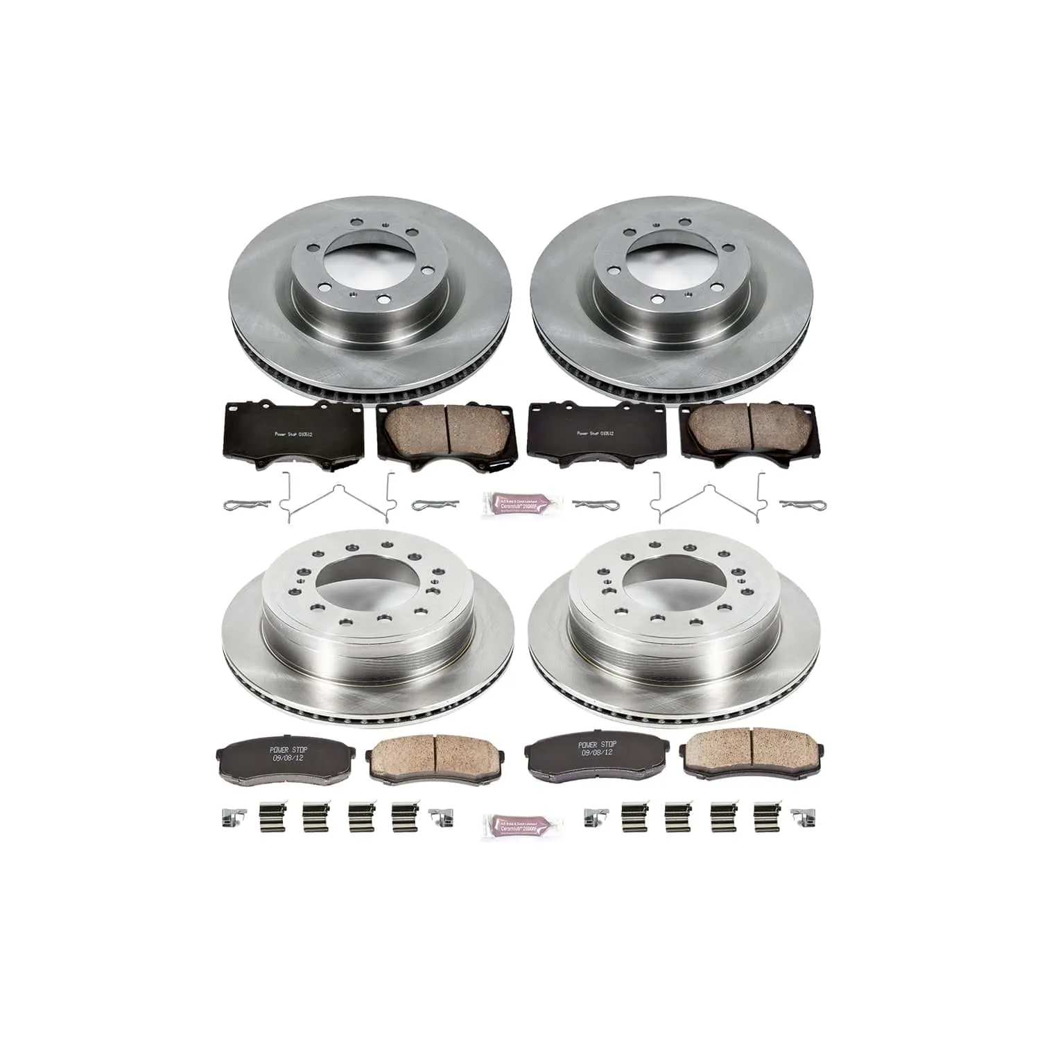 PowerStop OE Front and Rear Brake Kit Pads and Rotors 2024-2014 Toyota 4Runner (KOE5874)
