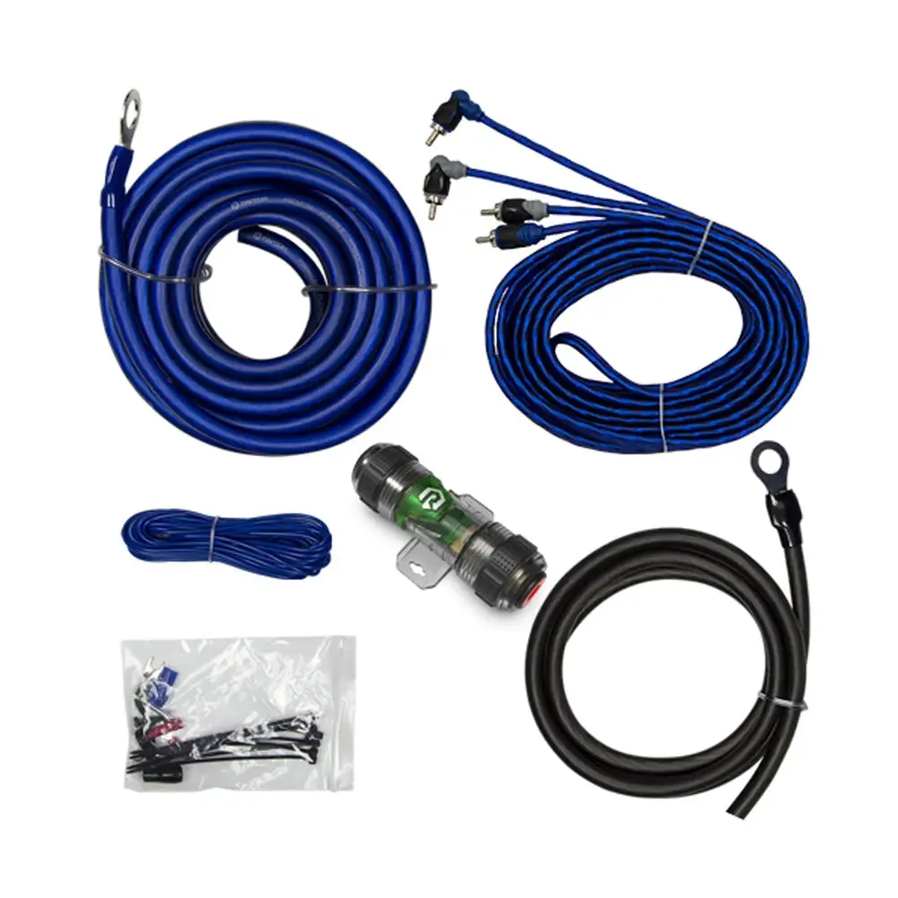 Raptor R4A8 MID SERIES 360W 8 AWG Amp Kit Spec Copper Clad Aluminum with RCA Cable