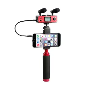 Saramonic SmartMixer Smartphone Mixer with Dual Microphones, Handgrip & Headphone Output for Apple iPhone & Android