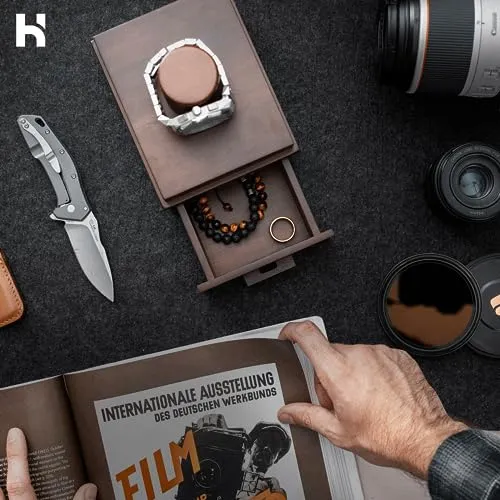 Single Watch Box for Men - Single Watch Display Case with Clear Acrylic Watch Holder