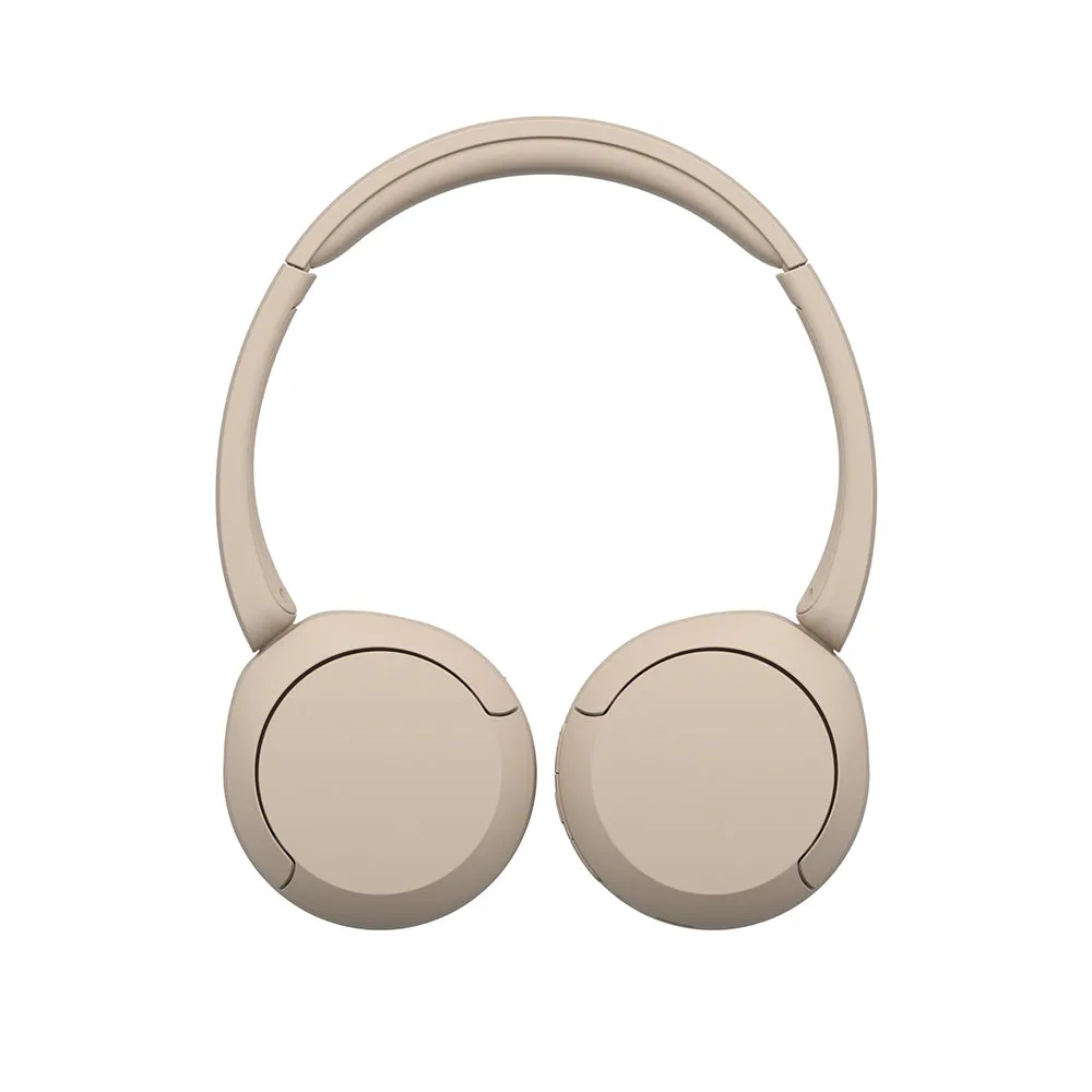 SONY WH-CH520 On-Ear Wireless Headphones with Bluetooth 5.2, Microphone, Type-C, EQ Settings, Headphones Connect App, DSEE Audio Restoration, 30mm Driver and 50 Hours Playback for Phone, Laptop, Computer - Black, Cream, Blue, White