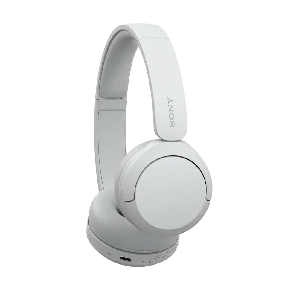 SONY WH-CH520 On-Ear Wireless Headphones with Bluetooth 5.2, Microphone, Type-C, EQ Settings, Headphones Connect App, DSEE Audio Restoration, 30mm Driver and 50 Hours Playback for Phone, Laptop, Computer - Black, Cream, Blue, White