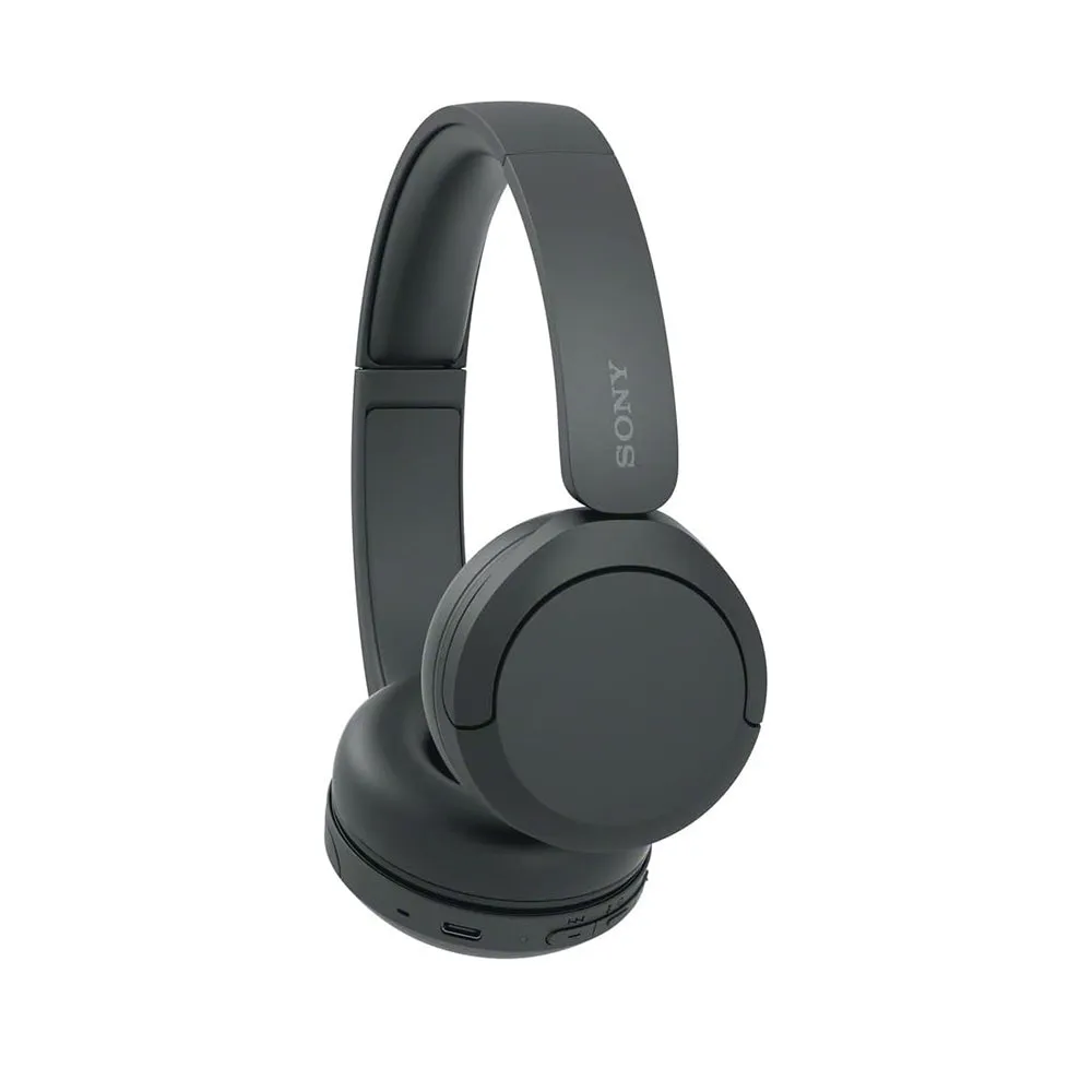 SONY WH-CH520 On-Ear Wireless Headphones with Bluetooth 5.2, Microphone, Type-C, EQ Settings, Headphones Connect App, DSEE Audio Restoration, 30mm Driver and 50 Hours Playback for Phone, Laptop, Computer - Black, Cream, Blue, White