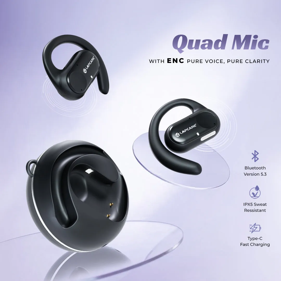 Soulbuds Wireless Earbuds With 24Hrs* Playtime, Quad Mic & ENC - White