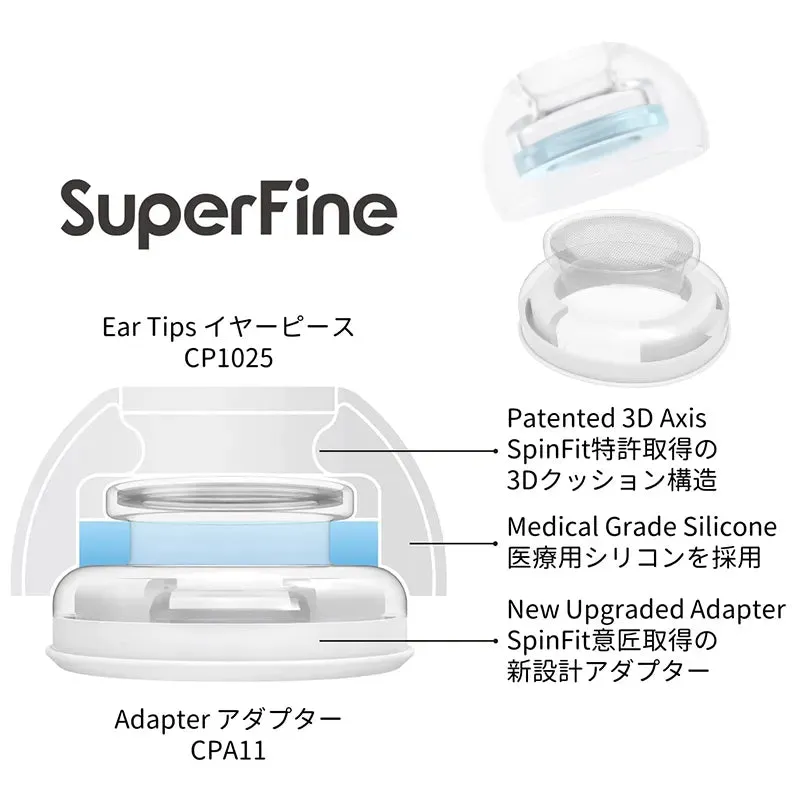 Spinfit SuperFine Cloud Comfort Earbud Tips for AirPods Pro 1＆2