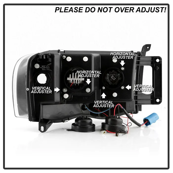 Spyder Platinum Dodge Ram 1500 2500 3500 03-05 Headlights Black