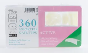 The Edge Active Nail Tips Box Of 360 Assorted Tips