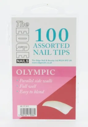 The Edge Olympic Nail Tips Box Of 100 Assorted Tips