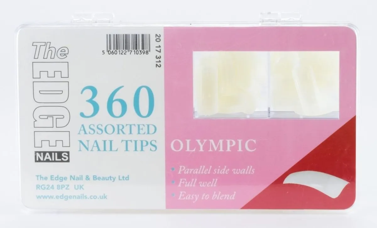 The Edge Olympic Nail Tips Box Of 360 Assorted Tips