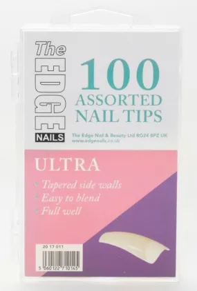 The Edge Ultra Nail Tips Box Of 100 Assorted Nail Tips