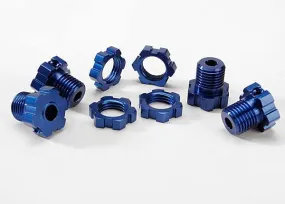 Traxxas 5353X Wheel hubs splined 17mm (blue-anodized) (4) wheel nuts splined 17mm (blue-anodized) (4) screw pins 4x13mm (with threadlock) (4)