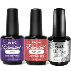 Trio Pack ESSENTIAL BOND PRIMER   ESSENTIAL BASE COAT   BALANCE BUILDER CLEAR