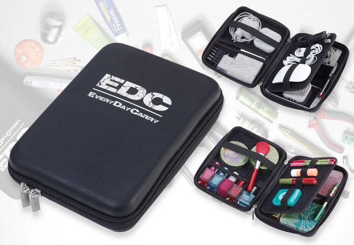 Troika Zip Around Travel Case and Tech Accessory Organizer