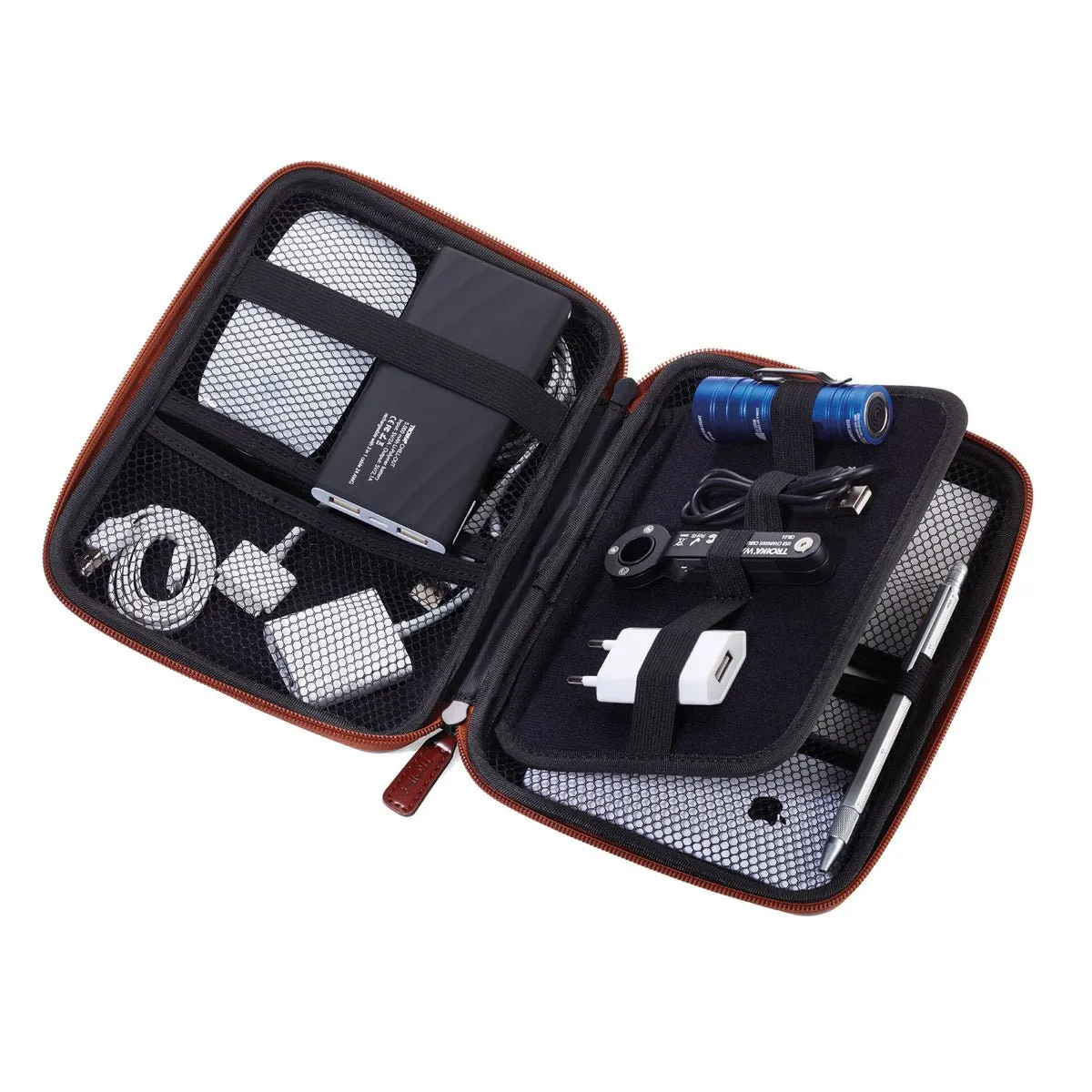 Troika Zip Around Travel Case and Tech Accessory Organizer