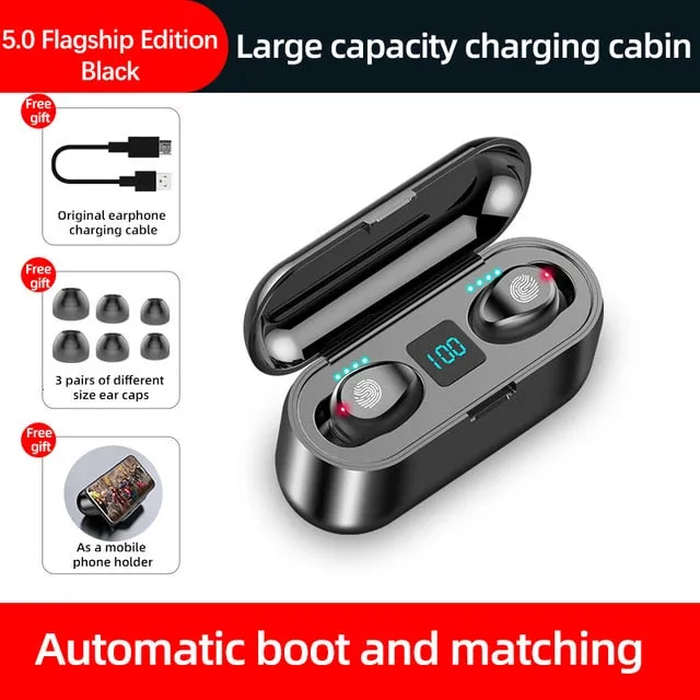 TWS Bluetooth Earphones 5.0 Wireless with Headphones