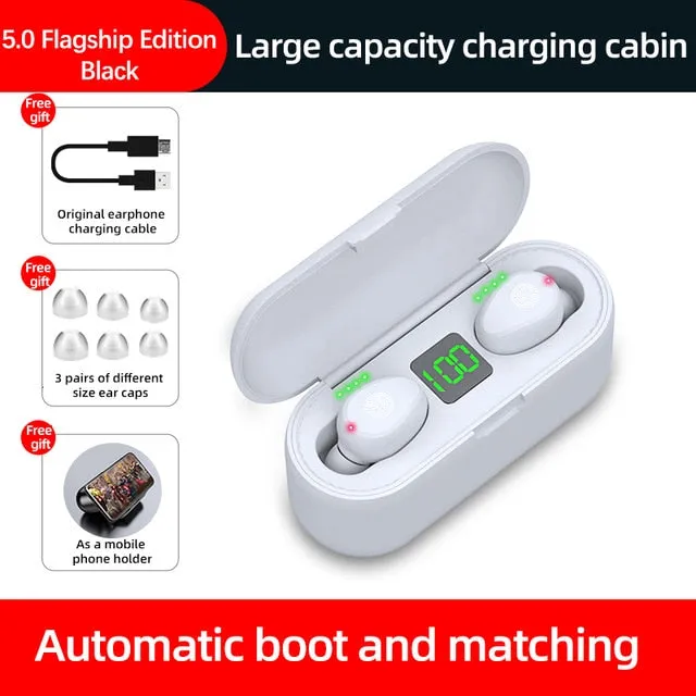 TWS Bluetooth Earphones 5.0 Wireless with Headphones