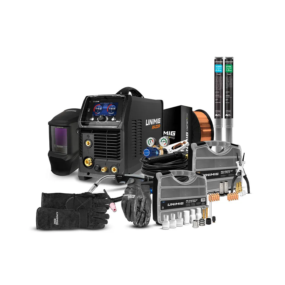 Unimig PK11108 Razor Multi 230 AC/DC Welder Combo Kit