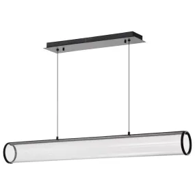 Vale 43" LED Pendant Light, Matte Black Finish