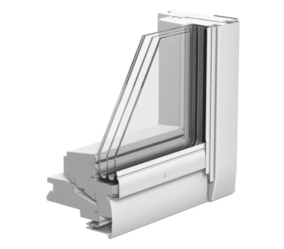 VELUX GGL CK02 2068 Triple Glazed Rain Noise Reduction White Painted Centre-Pivot Window (55 x 78 cm)
