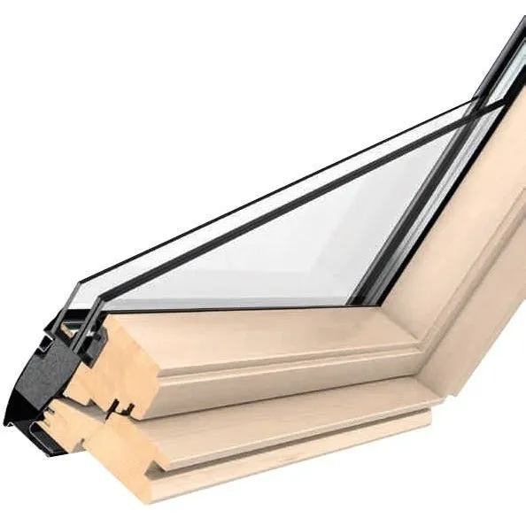 VELUX GGL CK02 3062 Triple Glazed & Noise Reduction Pine Centre-Pivot Roof Window (55 x 78 cm)