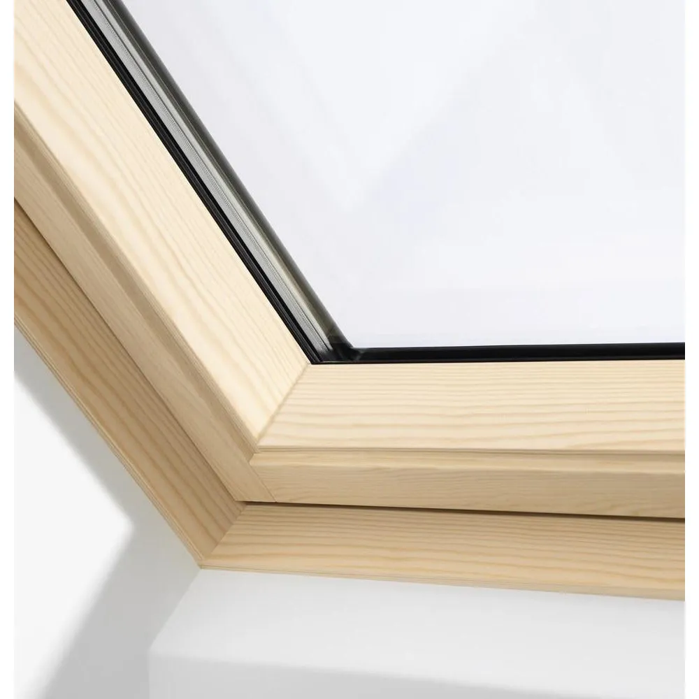 VELUX GGL CK06 3062 Triple Glazed & Noise Reduction Pine Centre-Pivot Roof Window (55 x 118 cm)