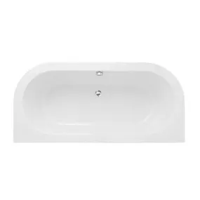 Walton 1700 x 750mm Double End Back to Wall Bath With One Piece Curved Panel