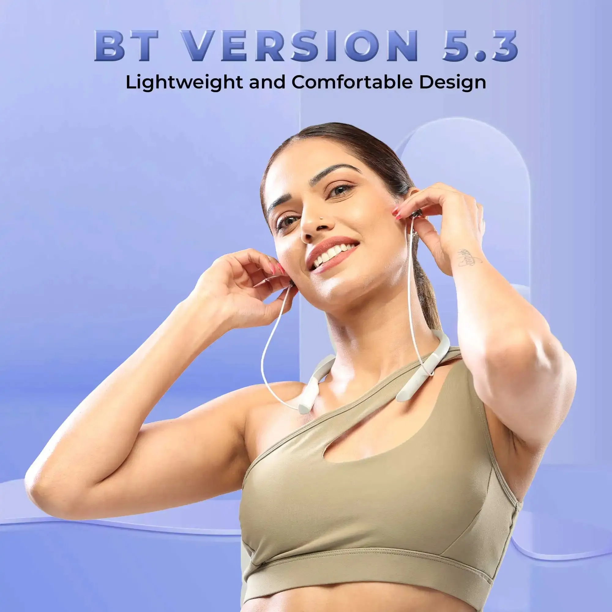 WOOBAND Classic Wireless neckband Silver (LNB-390)